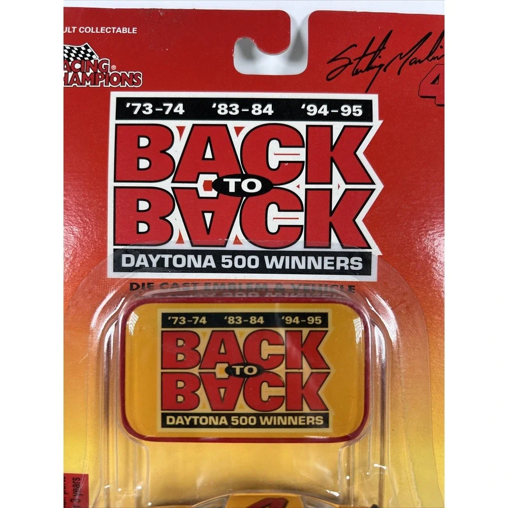 Racing Champions Back to Back Daytona 500 Winners Die cast Emblem & Vehicle 1:64